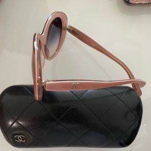 Chanel Pale pink sunglasses with original case. Only worn a few times